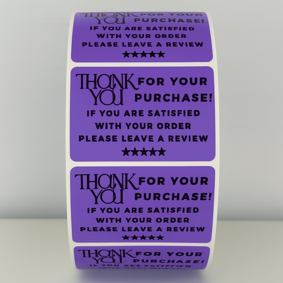 Thank You Stickers Please Leave a Review – Small Business Packaging Labels - Picture 4 of 11